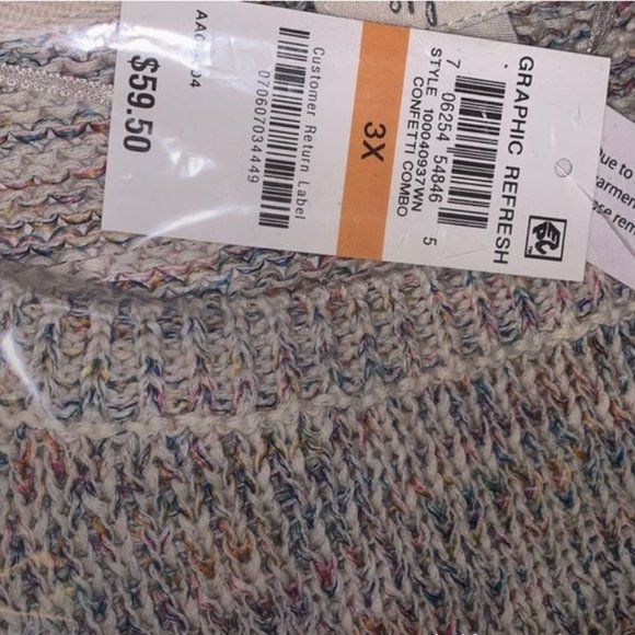 Style & Co 3X Plus Textured Confetti Sweater - Picture 2 of 2